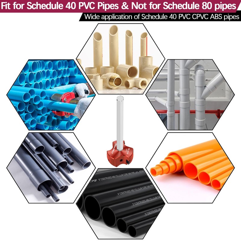 PVC Pipe Reamer 1/2 Inch Head, PVC Fitting Saver with
