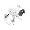 QWORK® 2 Pack Silver Dummy Security Cameras with Red Flashing
