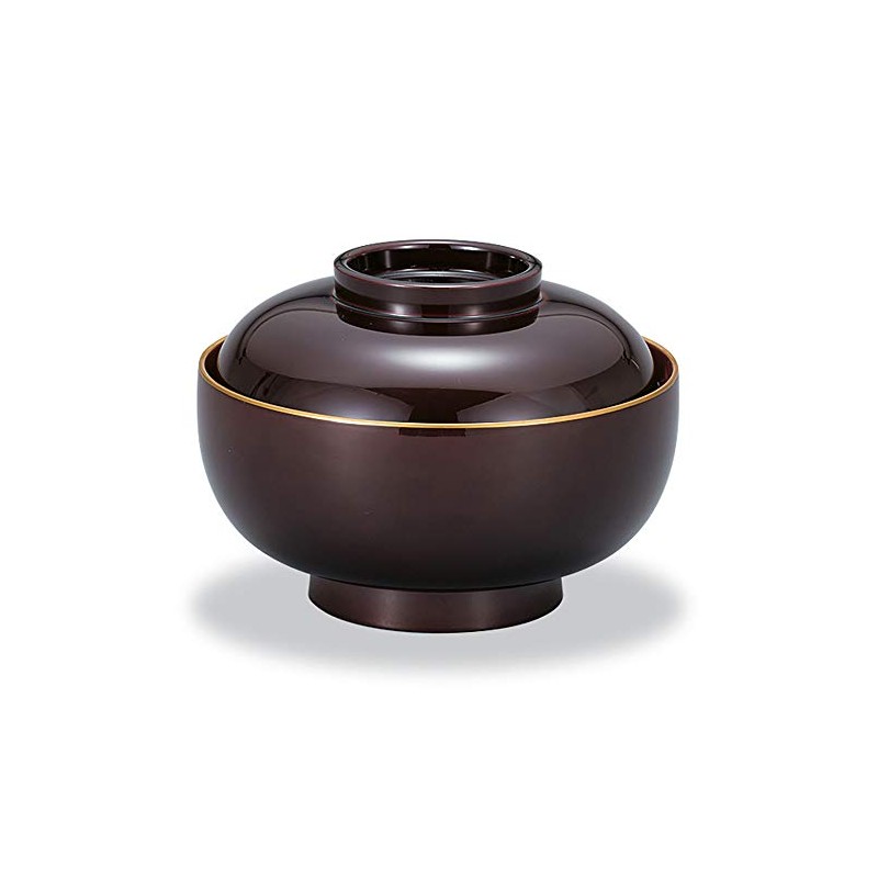 Mitani M17045-0 Yamanaka Lacquerware Soup Bowl, Black, 5.2 inches (13.3