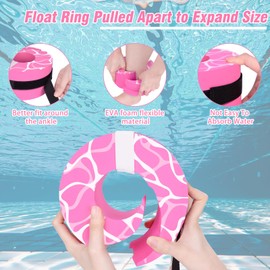 BOOSTEADY Swimming Sleeves Made of High Density EVA for Water Aerobics Aerobic Swim Ring with Adjustable Strap for Ankle and Arm Straps (Pink)