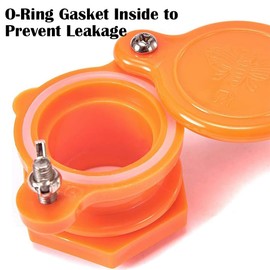 Honey Lake 2 Pack Honey Gate Valve for Extractor, Orange Durable Nylon Honey Extractor Tap - Beekeeping Supplies Beekeeping Tools