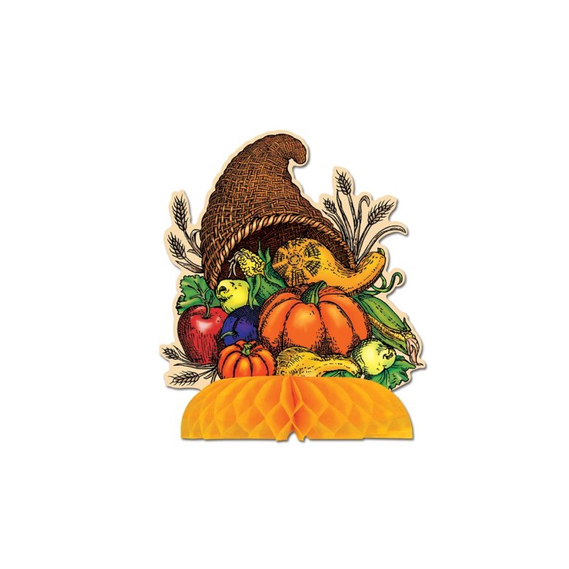 Beistle 1-Pack Decorative Cornucopia Centerpiece, 9-Inch