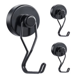 Homion Magnetic Hooks, Stainless Steel, Rust Free, Includes Magnets, Vertical Load Capacity: 66.1 lbs (30 kg), Horizontal Load Capacity 22.0 lbs (10 kg), Corrosion Resistant, For Refrigerators, Entryways, Key Holder, Kitchen, Office, Bathroom, Bath, Wall Hanging