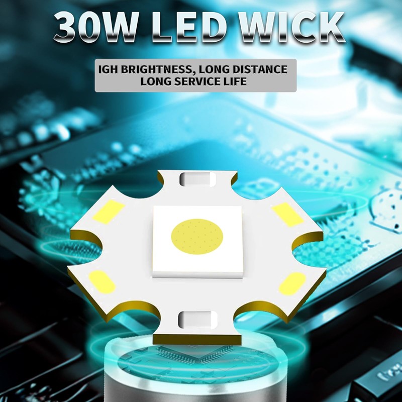Ciwuzxs 2 Pack DT009 LED Flashlight Rechargeable, 1500 High Lumens