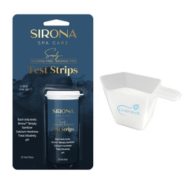 Sirona Spa Care Simply Test Strips: Biguanide Test Strips (25ct.) with Measuring Cup - Easy Spa Test Strips for Hot Tub and Pools Testing Kit