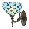 HWDFEI Tiffany Sconce Lamp Stained Glass Wall Lamp,8X10.5X11 Inch Plug