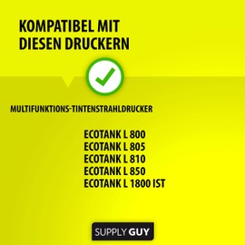 Supply Guy Ink Compatible with Epson T673 for EcoTank L800 L805 L810 L850 L1800 (6 x 70ml)