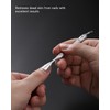 FERYES Cuticle Pusher with Fork, 2-in-1 Cuticle Trimmer Nail Care