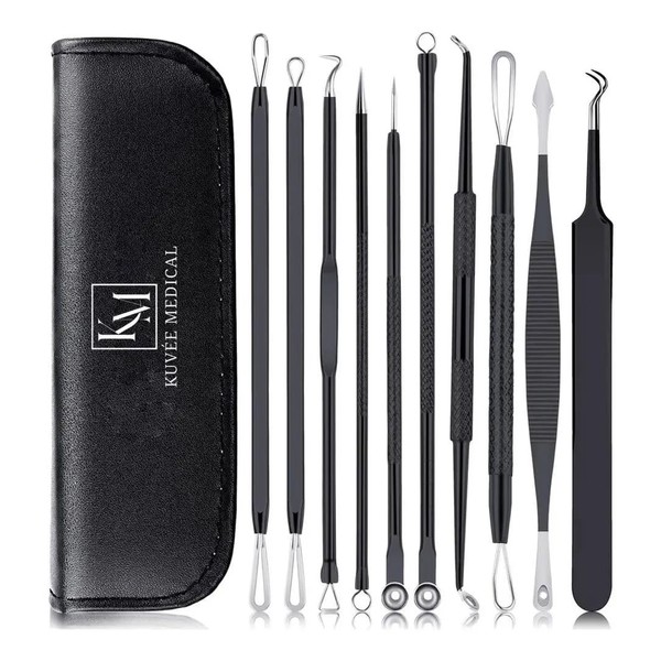 Kuvée Medical Blackhead Remover Kit, 10 Piece Pimple Popping Kit