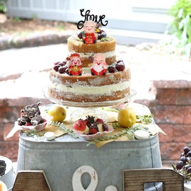 Unomor Traditional Chinese Birthday Cake Decoration 3pcs Blessing Birthday Cake Decoration, Chinese Elder Cai Shen Party Decoration, Wish Elders Health and Longevity