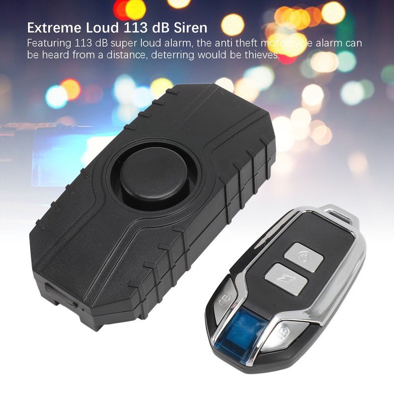 Bike Alarm with Remote Control 113dB Super Loud Vibration Motion