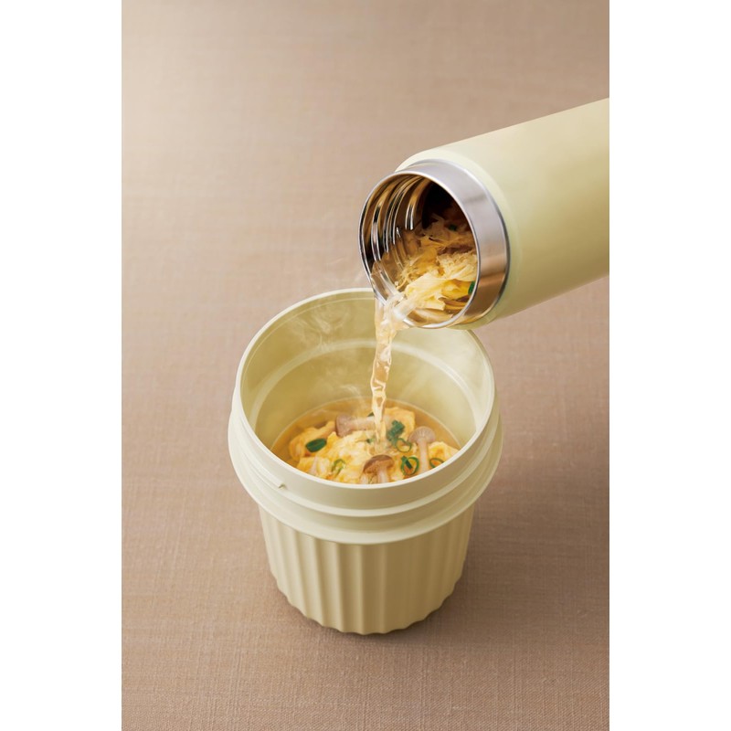 Thermos JEC-1000 BE Bento Box, Noodle Container, Beige, For Both