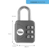 Yale YP1/28/121/1G Combination Travel Padlock, Grey, 28 mm