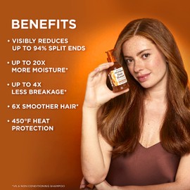 Garnier Whole Blends Honey Treasures Hair Honey Repairing Serum for Long, Damaged Hair, 5.1 Fl Oz, 2-Count (Packaging May Vary)