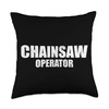 Chainsaw Operator Chainsaw Sharpener Woodsman Lumber Throw Pillow, 18x18, Multicolor