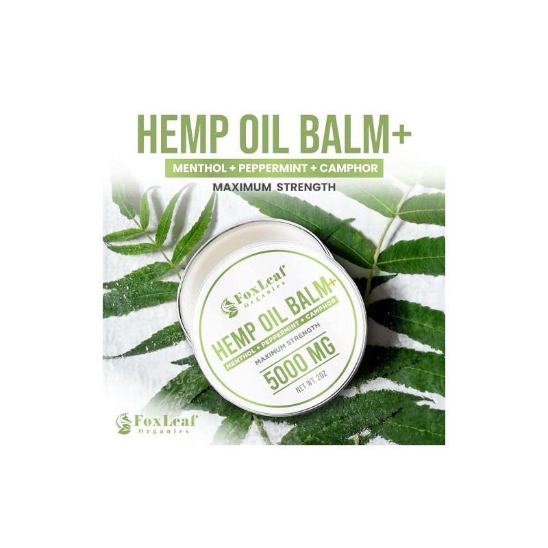 Hemp Oil Balm with Arnica, Camphor, Menthol & Peppermint, Herbal