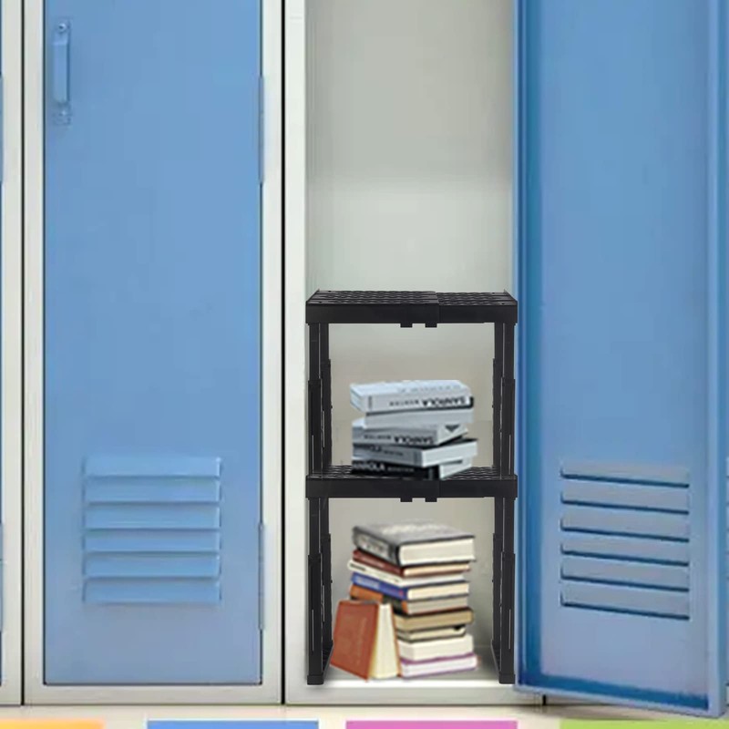 Svartur Locker Shelf Adjustable Height and Width, Locker Organizer for