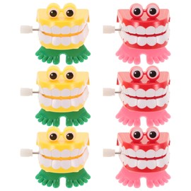 12 Pcs Jumping Teeth Tool Rayan Toys for Kids Chattering Teeth Clockwork Toy Wind up Chattering Teeth Chattering Walk Toy Tool Toys Walking Teeth Toy Child Plastic Filler Cute