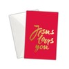 30 Pack Religious Christmas Blessing Cards with Gold Foil Jesus