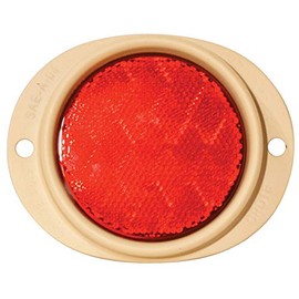 Grote 82562 Red Steel Two-Hole Mounting Reflector (Desert Tan Housing with Gasket)