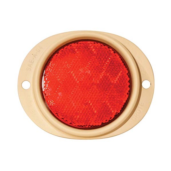 Grote 82562 Red Steel Two-Hole Mounting Reflector (Desert Tan Housing