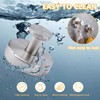 JIANGBINGREN 2 Pcs Suction Hooks for Bathroom, Stainless Steel Vacuum
