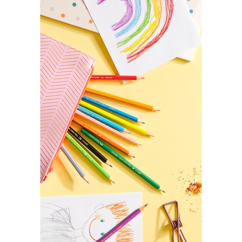 Faber-Castell Castle 111260 Colouring Pencils Set, 60 Pieces, Hexagonal, Shatterproof,