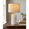 PoKat 23'' Bedside Table Lamp for Bedroom Nightstand - Ceramic