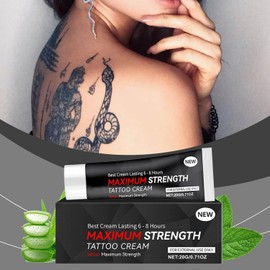 Tattoo Numibing Cream Gel,Maximum Strength Tattoo Cream,20g/0.71oz,6-8 Hours Duration,For External Use,Keep Tattoos Bright And Long-Lasting (2Pc)