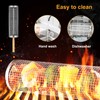 Kyrio 2 x Stackable BBQ Baskets 304 Stainless Steel Roller