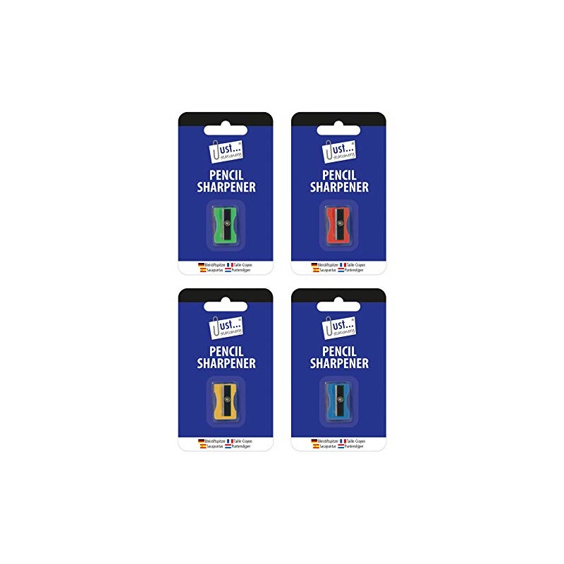 Just stationery Plastic Pencil Sharpener - Assorted Colours