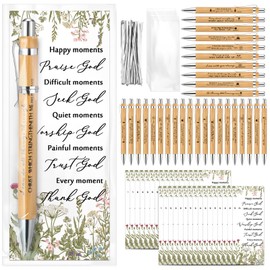 Chivertion 30 Set Mother's Day Church Gifts Bulk Include Bible Verse Bamboo Pens and Inspirational Bookmarks Christian Scripture Biblical Religious Faith Based Sunday School Gifts for Women