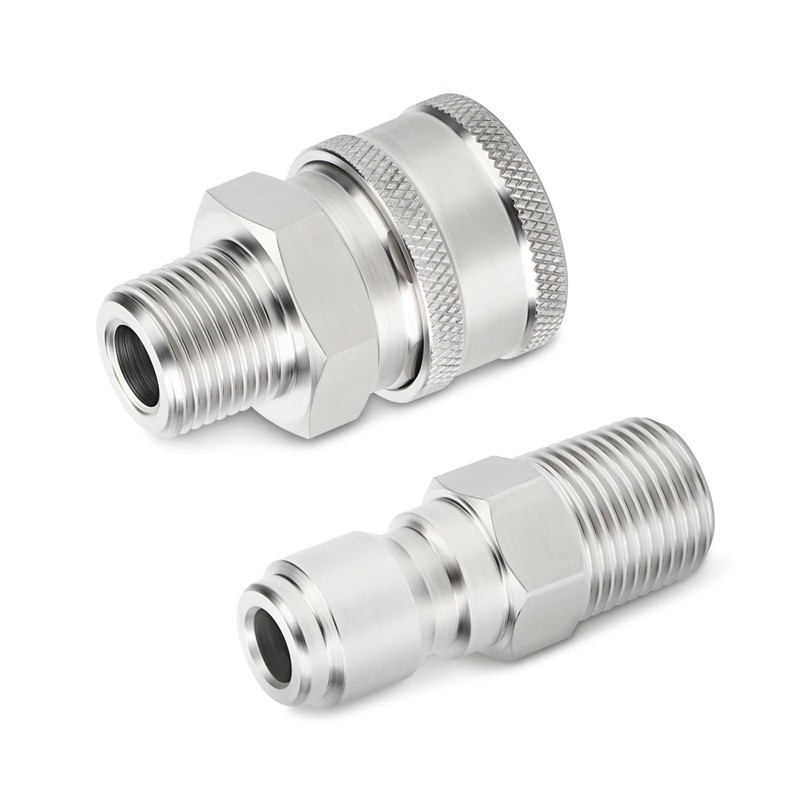TAISHER 12PCS 304 Stainless Steel Pressure Washer Adapter Kit, Quick