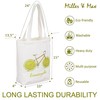 Miller & Max Canvas Tote Bag,100% Cotton, Limecycle Cute Print,