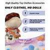 JEXOWIQ Kleidung für Puppe,17cm Niedliche Mini Plüsch Puppen Kleidung Outfit
