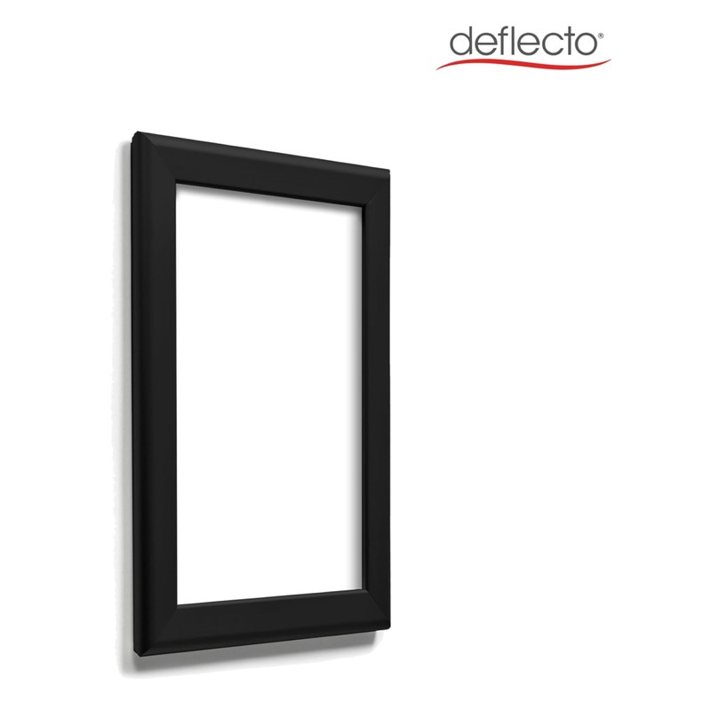 Deflecto A4 Snap Frame - Elegant Black Aluminium Clip Frame