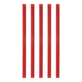 sourcing map 5pcs Whiteboard Magnetic Straight Ruler Metric Board Office Classroom Measuring Tools 29cm Coral Red