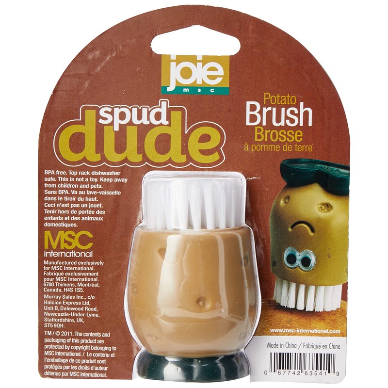 Joie Kitchen Gadgets Spud Dude Potato Brush, Brown