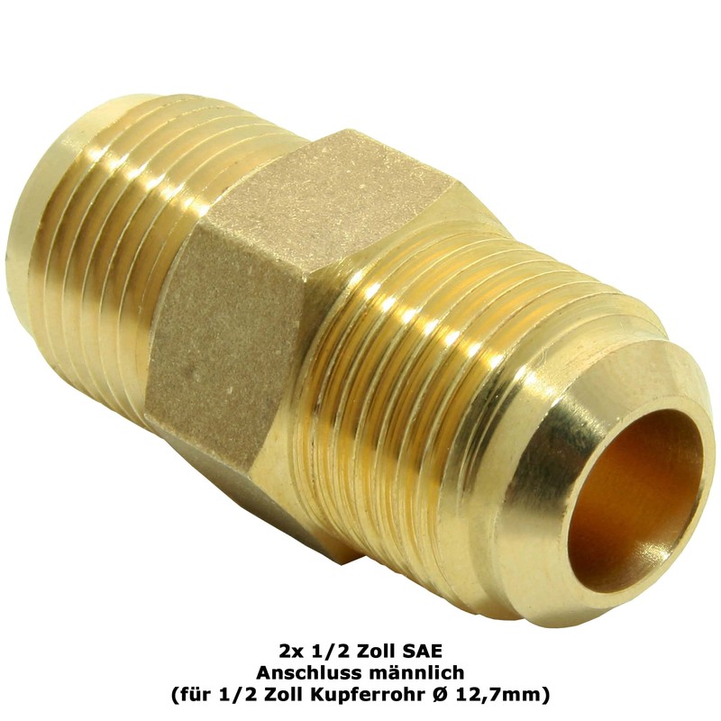 Air Conditioning Split Connection Nipple Set 1/2 Inch with Brass