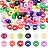 100 Pcs Beads with Large Holes Mixed Colors Chunky Beads