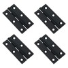 Mcredy 2.5" Cabinet Hinges Black Brass Door Hinges with Screws