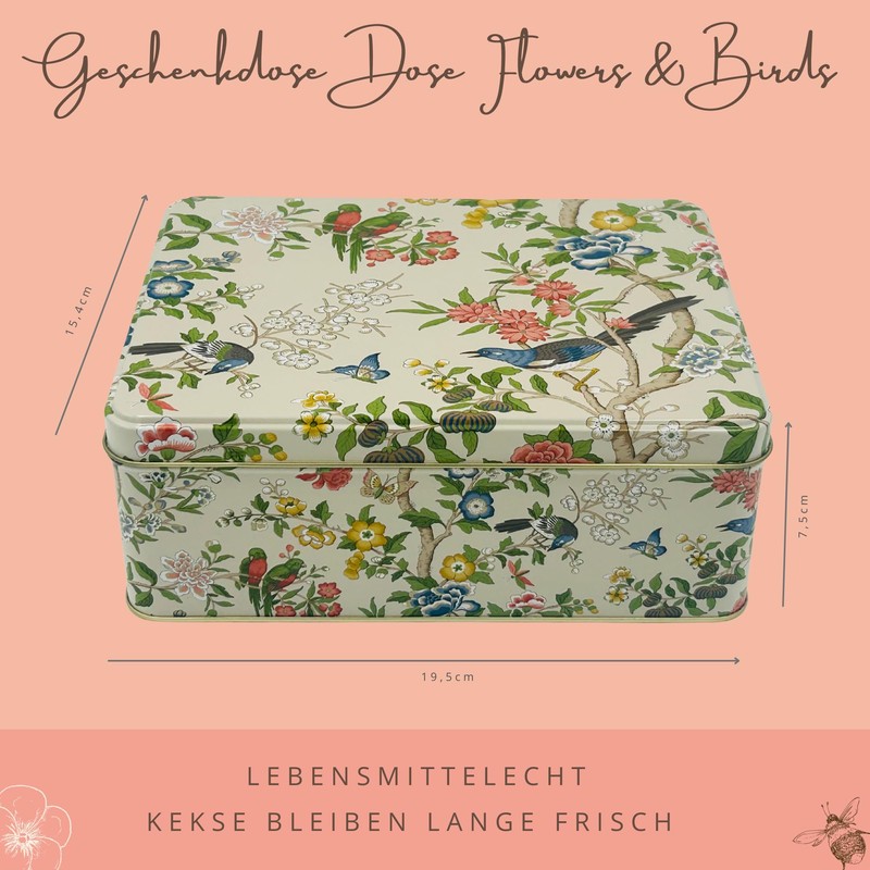 MediMuc Sanderson Gift Tin with Lovingly Designed Rectangular Storage Tin