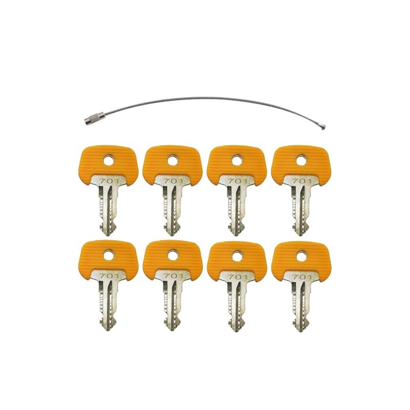 8PCS Ignition Keys 701, 28520480 – Compatible with Jungheinrich, Komatsu,