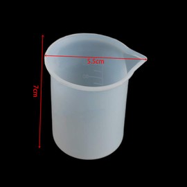 Leadigol 3 Psc Silicone Measuring Cups, 100 ml Silicone Measuring Cup Mixing Cups with Scale Resin Glue Tools for Resin DIY Craft Jewelry Making