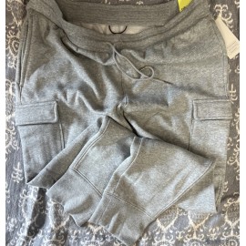 All In Motion Men’s Cotton Joggers W/cargo pockets Size Large Heather Gray