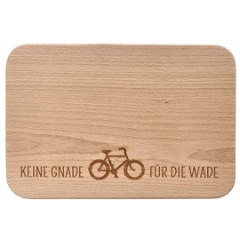 Spruchreif Wooden Breakfast Board with Engraving "Keine Gnade für die Wade" - Perfect Gift Idea for Cyclists & Mountain Bikers