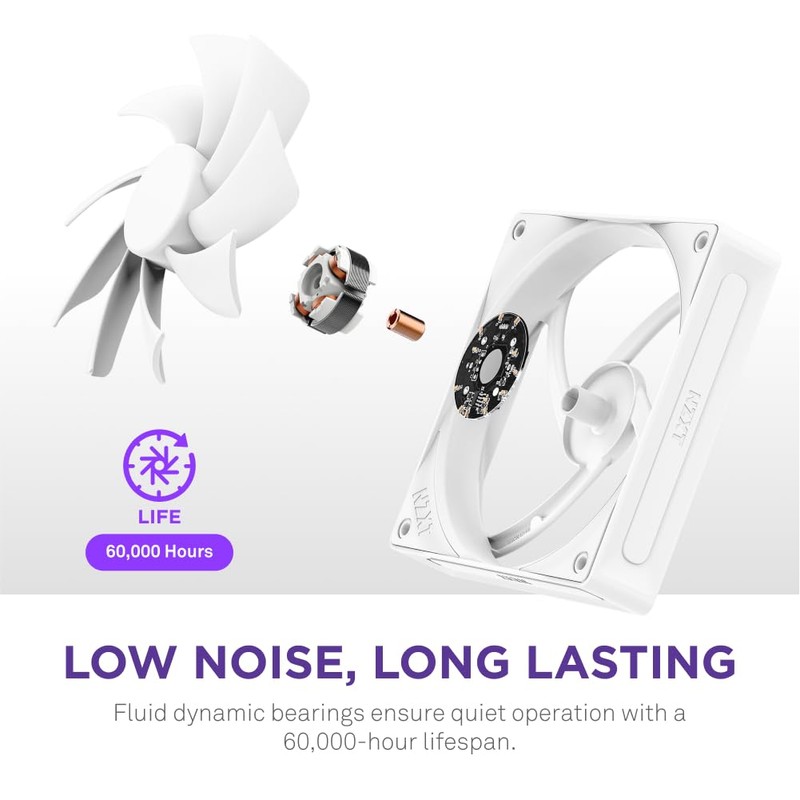 F120Q - 120mm Quiet Airflow Fans - Single - White