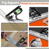 Combination Square – Engineers Set Square, Stainless Steel Angle Ruler