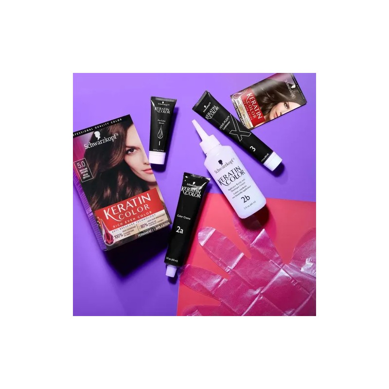 Schwarzkopf Keratin Color Permanent Hair Color Cream, 5.0 Me