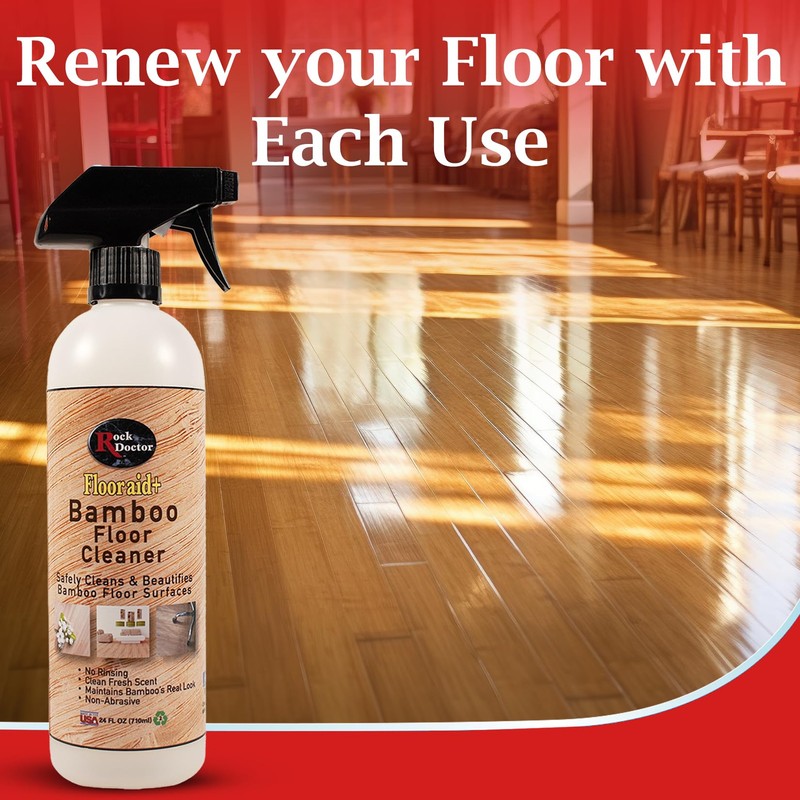 Rock Doctor Flooraid+ Bamboo Floor Cleaner Spray, 2 Pack, Heavy